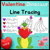 My Valentine's Day Dinosaur Line Tracing -Handwriting skil