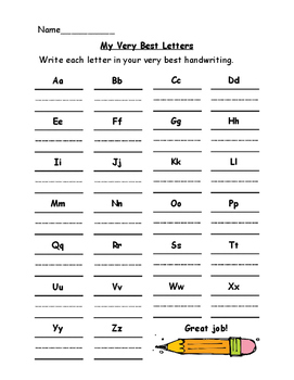My Very Best Letters by Hook Learn and Tinker | Teachers Pay Teachers