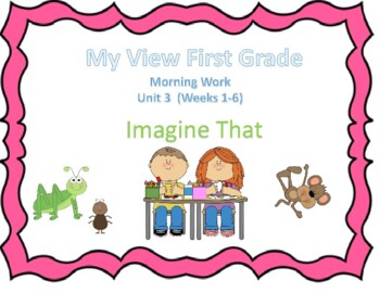 Preview of My View First Grade Unit 3 (Morning Work) Dnealian/ Print (Updated)