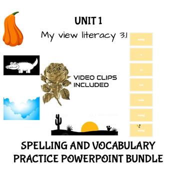 Preview of My View Literacy Unit 1 Spelling and Vocabulary