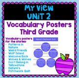 My View | Third Grade | Unit 2 Vocabulary Posters