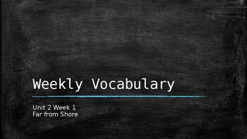 Preview of My View Unit 2 Week 1 Vocabulary and Word Work EDITABLE