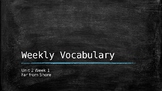 My View Unit 2 Week 1 Vocabulary and Word Work EDITABLE