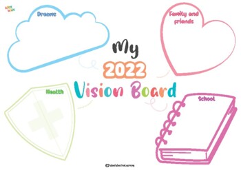 VISION BOARD KIT, 2022 MINDFULNESS KIT, MOTIVATIONAL DREAM BOARD PRINTABLES