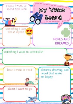 My Vision Board by Printable by Chicky Beep Studio | TPT
