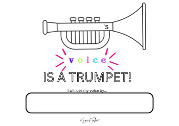 Preview of My Voice is a Trumpet *Freebie*