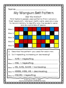 Lesson Plans Wampum Treaty Belts Lesson Plan Coloring Pages - Hannah