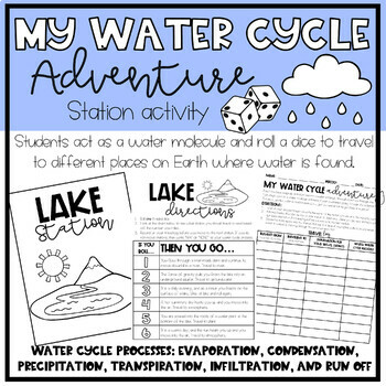 Preview of My Water Cycle Adventure- A Student Water Cycle Simulation Lab Activity or Game