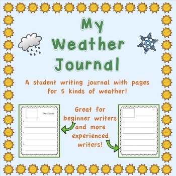 Weather Journal by KinderLit | Teachers Pay Teachers