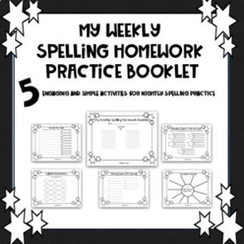 Preview of My Weekly Spelling Practice Homework Booklet
