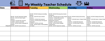 Preview of My Weekly Teacher Planner (Customizable)