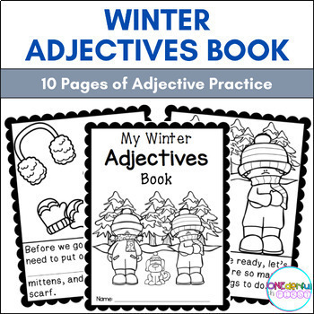 Preview of My Winter Adjectives Book (Adjectives Worksheets)