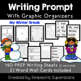 My Winter Break Writing Prompt with Word Wall Cards (Parag