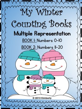Preview of My Winter Interactive Counting Books (Numbers 0-10 & 11-20) Includes 2 Books