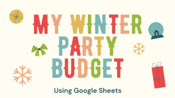 Preview of My Winter Party Budget Using Google Sheets