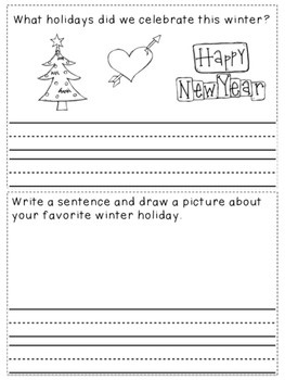 My Winter Story Writing Activity- NO PREP by Miss Speech | TpT