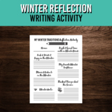 My Winter Traditions Printable Writing Activity | ELA Holi