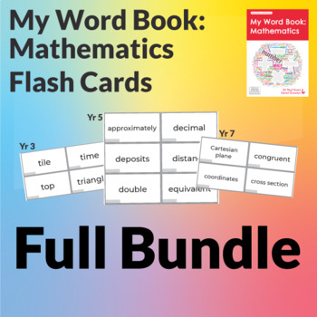 Preview of My Word Book: Mathematics - Flash Cards Bundle