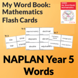 My Word Book: Mathematics Flash Cards - NAPLAN Year 5 Words
