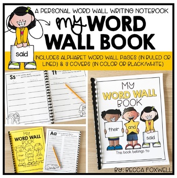Preview of My Word Wall Book {A Personal Word Wall Writing Notebook}