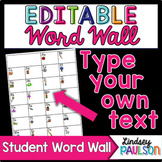 Editable Student Word Wall
