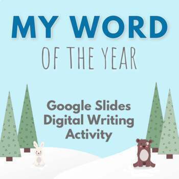 Preview of My Word of the Year Digital Writing Activity (Google Slides)