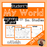 My World - Beginning of the Year and Social Studies Activity