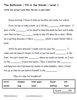 My World - Bundle of 5 Differentiated Vocabulary Packets for Language ...