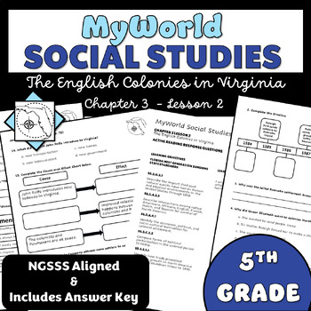 Preview of My World Social Studies Florida - Ch 3 Lesson 2 - English Colonies in Virgina