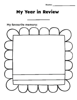 Preview of My Year in Review Worksheet (No Prep, Printable - Reuse every New Year!)
