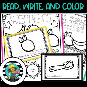 color yellow worksheets includes book cutpaste