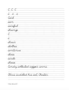 My cursive handwriting practice booklet A-Z (ENGLISH) by Mme Marissa