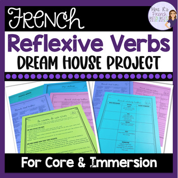 Preview of Dream house project for French reflexive verbs LA MAISON DE MES RÊVES