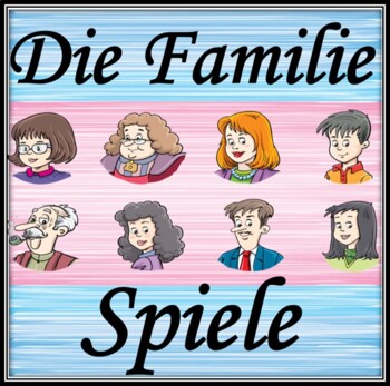 Preview of My family in German   Guessing game  Meine Familie  Spiele