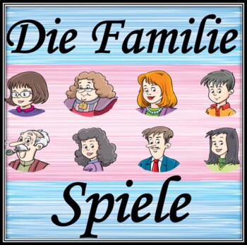 Preview of My family tree in German   Guessing game Meine Familie  Spiele