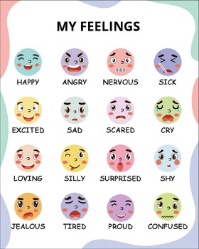 My feelings matter - Activites with motions - letter size - Ready to print