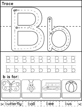 My first ABC: interactive alphabet worksheets |black and white | TpT