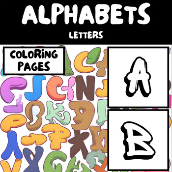 Preview of My first coloring book: Alphabet letters - from 2 years old - 32 Pages