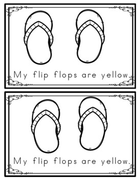 My flip flops A Colorful story by Fun and Learning | TpT