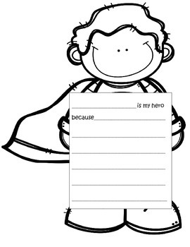 My hero writing template by KinderMoments | Teachers Pay ...