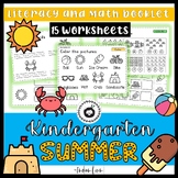 My little Summer Workbook: Literacy and Math worksheet for