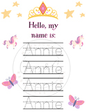 My name is Annie - Tracing Worksheet