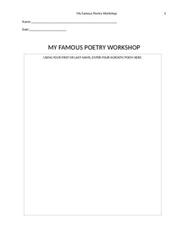 Preview of My poetry workshop