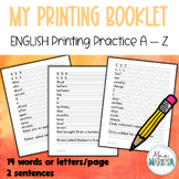 My printing practice booklet A-Z (ENGLISH)