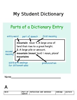 Preview of My student Dictionary
