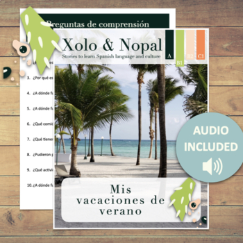 Preview of My summer holidays script - back to school Spanish conversation with audio