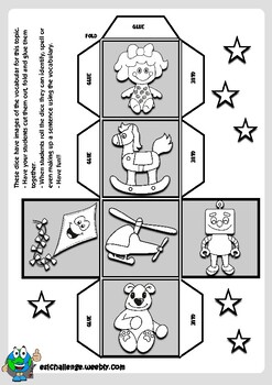 Blank dice - customise for own use - ESL worksheet by gizmogwai