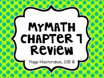 Preview of MyMath 3rd Grade - Chapter 7 Review