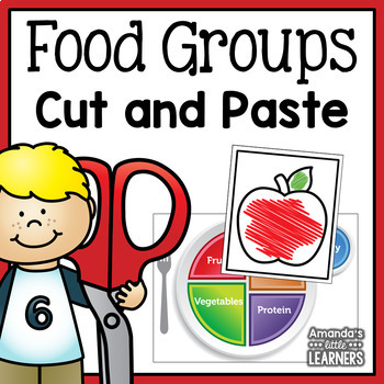 Preview of Food Groups Cut and Paste Craft - MyPlate
