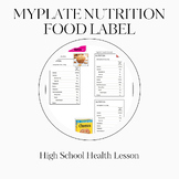 MyPlate Food Label Teen Health Lesson - NOW ON GOOGLE SLIDES!